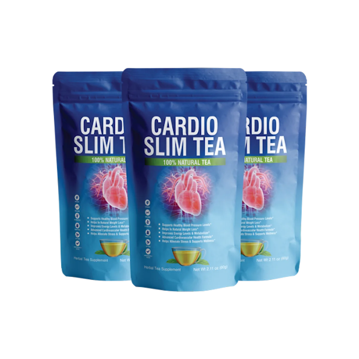 Cardio Slim Tea Weight Management Supplement Bottle (Front Label)